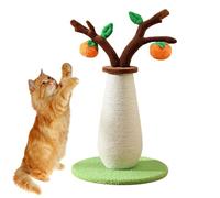 Cat Scratching Post - 22 pouces Cat Tree Toy | Support à gratter de kaki décoratif | Post intérieur robuste pour l'escalade, la formation, la stimulation mentale, l'offre d'enrichissement comportement