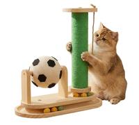Cat Scratching Post For Indoor - Cats Scratcher Wooden Multifunctional Sturdy With Scratcher, Wooden Vertical Interactive Toy With Mint Ball | Small Cat Scratchers For Home Indoor Outdoor Play Trainig