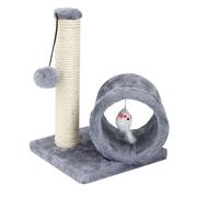 Cat Scratching Post, Kitten Scratch Pillar, 11.81x7.87x7.87 inches Elevated Interactive Post, Sisal Wrap, Scratcher Tower for Cats Exercise Climbing and Burrowing Stress