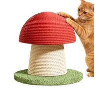 Cat Scratching Post - Mushroom Shaped Sisal Tower | Tall Durable Play Structure for Cats | Fun Activity Tree for Kitten Exercise, Mental Stimulation, Boredom Relief, Indoor, Outdoor, and Home Use