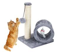 Cat Scratching Post, Sisal Kitten Scratch Pillar, Elevated Claw Training Pole, Pet Tower for Feline Exercise Burrowing and Stress Activities, 11.81x7.87x7.87 inches
