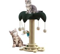 Cat Scratching Posts, Vertical Scratch Pole, 19.69x11.81x9.06in, Built-in Rotatable Track and Rolling Ball, Wear-Resistant Climbing Furniture for Apartment Living