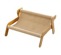 Cat Scratching Sofa, Cat Couch Scratcher, Sisal Wood Furniture Guard, Built-in Cool Mat, Multi-Use Indoor Kitten Play Lounge for Boredom and Exercise Station, 21.26 inches 1-Piece