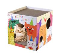 Cat Scrather Lounge Lit - Maison verticale à double couche | Pièce pour animaux de compagnie avec planche à grattage amovible pour chatons, chats intérieurs et petits animaux de compagnie, repos de me