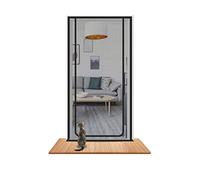 Cat Screen Porte pour porte jusqu'à 90 cmx210 cm, porte épaisse et résistante pour protéger les chiens, chats, moustiques, convient pour le salon, la chambre, le couloir, double fermeture éclair
