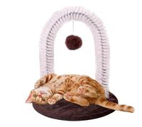 Cat Self Groomer, Arch Brush Scratcher, 9.84x12.99 inches, Shedding Hair Remover Tool, Built-in Massage Bristles, Non-Slip Base Design, for Furniture Protection, Home, Indoor Cats