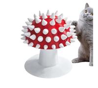 Cat Self Groomer Comb, Mushroom Shape Grooming Brush, 3.15×2.75×3.34in Pet Grooming with Self Massage, Portable Silicone Cat Brush, Gentle Care Comb with Cute Style, Indoor Pet Tool for Home Use