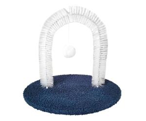 Cat Self Groomer, Grooming Arch Cat Brush, Shedding Tool Hair Remover Brushes with Scratching Pad, Non-Slip Massage Toy, Ideal for Furniture Protection, Indoor Cats, 35x25x33cm