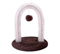 Cat Self Groomer, Self-Grooming Arch Brush, 13.78x9.84x12.99in, Shedding Hair Remover Tool, Non-Slip Base, Built-in Scratching Pad, Ideal for Furniture Protection, Cat Massage Play