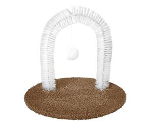 Cat Self Scratcher, Cat Massage Brush Grooming Arch, Non-Slip Shedding Post, Massage Toy with Scratching Pad, Essential Pet Accessories for Kitten Training and Healthy Grooming, 35x25x33cm
