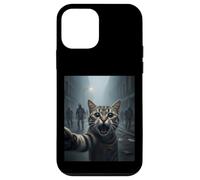 Cat Selfie Escape from Zombi Funny for Kids Teens Adult Coque pour iPhone 12 Mini