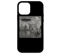Cat Selfie With Alien UFO Shirt Austin Cat UFO Invasion Coque pour iPhone 12 mini