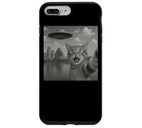 Cat Selfie With Alien UFO Shirt Austin Cat UFO Invasion Coque pour iPhone 7 Plus/8 Plus