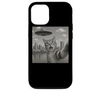 Cat Selfie With Alien UFO Shirt Denver Cat UFO Invasion Coque pour iPhone 12/12 Pro