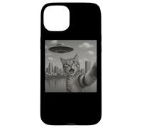 Cat Selfie With Alien UFO Shirt Denver Cat UFO Invasion Coque pour iPhone 15 Plus
