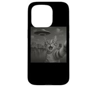 Cat Selfie With Alien UFO Shirt Orlando Cat UFO Invasion Coque pour iPhone 15 Pro