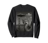Cat Selfie With Alien UFO Shirt San Francisco UFO Invasion Sweatshirt