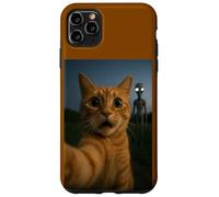 Cat Selfie with Alien with White Eyes Funny for Kids Adults Coque pour iPhone 11 Pro Max