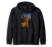 Cat Selfie with Alien with White Eyes Funny for Kids Adults Sweat à Capuche