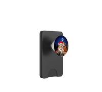 Cat Selfie with Santa, Reindeer, and Sleigh Funny Christmas PopSockets PopWallet pour MagSafe