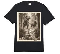 Cat Selfie with T-Rex Dinosaur Funny Cat Comfort Colors Adult Heavyweight T-Shirt