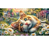 Cat-Shaped-Mountain-Landscape-at-Sunset Puzzle pour Adultes 1000 pièces Jeu éducatif détente Cadeau Amusant & Activité Maison pour Adultes et Enfants de 12+ Ans Beau Puzzle 70x50/1000 pièces
