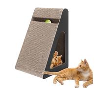 Cat Sharpen Claws Scratch Jouet de divertissement à gratter, Cat Indulge Scratching Instincts Carton | Poteau grattoir triangulaire avec coussinets de polissage pour griffes de chaton, 10,63 x 9,06 x