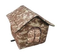 Cat Shelter - 6 pounds Outdoor Feral Cat House - 13.78 inches Weatherproof Warm Pets Shelter - Insulated Outside Feral House with Door - Insulated Cold Weather Cage for Strays and Ferals