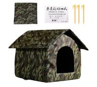 Cat Shelter - Folding Weatherproof Tent Bed for Stray Cats, Outdoor Winter Sleeping with Windproof Design, Pet Cave Condos for Patio, Balcony, Yard, Garden, Portable Fabric House Animals