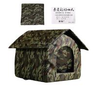 Cat Shelter - Trappe résistante aux intempéries - Maison pour chat en plein air - Cage pour chat - Coupe-vent - Condominiums pour dormir en hiver - Animaux - Terrasse - Balcon extérieur