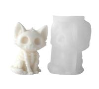 Cat Silicone Mold Cute 3D Horror DIY Easy Release Halloween Candles Molds