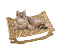 Cat Sisal Chair, Kitten Beach Rocking Sofa, Pet Cooling Recliner Seat, 21.46x14.29x6.1 inches, Ideal for Living Room, Balcony, Apartment, Garden, Travel, Hot Days, Shop, Window