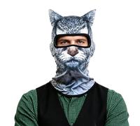 Cat Ski Face Cover - 3D Realistic Design - Soft Lightweight Windproof Gear | Cat Ski Neck Gaiter Face Cover Cycling Hiking Skiing Riding Fishing Outdoor Work Dust Cold Weather Snow