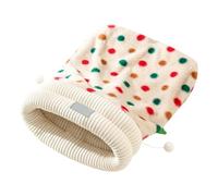 Cat Sleeping Bag, Enclosed Pet Cuddle Bed, Covered Winter Nest for Cats, Cozy Cat Bed with Soft Plush Interior, Feline Furniture for Home Farmhouse Apartment Living Room Bedroom Christmas