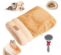 Cat Sleeping Bag for Indoor Cats,Cat Bed Cave Sleeping Bag,360° Warm Semienclosed Cat Sleeping Bag Bed,Large Pocket,Cat Hideaways Pet Snuggle Sack for Kitten Puppy (Brown, L(Within 8kg))