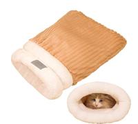 Cat Sleeping Bag for Indoor Cats, Cat Cave Bed for Indoor Cats, Cat Sleeping Bag, Soft Plush Cozy Pet Mat Pad Sack, Comfortable Sleeping Space for Kittens and Puppies, Perfect for Indoor and Outdoor