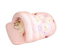 Cat sleeping bag for indoor cats, foldable burrowing cat bed in slipper shape, warm dog crate mat, thickened winter cuddler bed for kittens, puppies, and small pets, cozy pet bed for indoor use