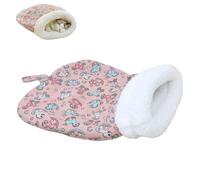 Cat Sleeping Bag for Indoor, Cozy Pet Nest for Cats & Dogs, Self-Warming Pet Nest for Indoor Travel & Multi-Pet Households (Pink)