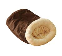 Cat Sleeping Bag - Soft Plush Self-Warming Cat Bed for Winter | 360° Wrap Cozy Cat Cave Snuggle Sack Bed | Semi-Enclosed Comfortable Pet Hideaway for Indoor and Outdoor Use