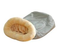 Cat Sleeping Bag - Soft Plush Self-Warming Cat Bed for Winter | 360° Wrap Cozy Cat Cave Snuggle Sack Bed | Semi-Enclosed Comfortable Pet Hideaway for Indoor and Outdoor Use