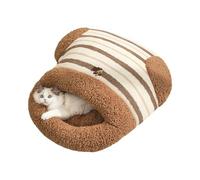 Cat Sleeping Bag - Warm Dog Cave Bed, Enclosed Pet Cushion, Comfortable Indoor Outdoor, Corner Balcony Living Room Travel Office Bedroom Apartment Floor Resting Nest for Cats Puppies Pets