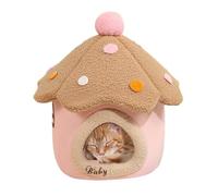 Cat Sleeping Bed | Puppy House Cat Bed | Removable Cushion Cat Bed | Washable Cat Bed | Soft Cat Cave Bed | Durable and Non-Slip Base for Cats to Curl Up in and Sleep