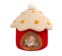 Cat Sleeping Bed | Puppy House Cat Bed | Removable Cushion Cat Bed | Washable Cat Bed | Soft Cat Cave Bed | Durable and Non-Slip Base for Cats to Curl Up in and Sleep