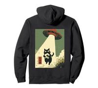 Cat Soccer UFO Abduction Art Japonais Sweat à Capuche