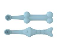 Cat Soft Bristle Toothbrush - Silicone Ergonomic Dog Toothbrush for Cats Dogs | 2X Pet Tooth Brush Set, Food-Grade Bristles for Removing Dirt, and Odors | Care for Small and Large Pet