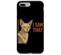 Cat Sphynx drôle J'Ai vu cet Humour de Chat sans Poils Coque pour iPhone 7 Plus/8 Plus
