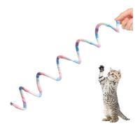 Cat Spiral Spring Toy, Cat Spring Toys avec Bell - Jouet de printemps en peluche coloré élastique pour la pigeon des chats | Chiot multicolore mordant le jeu de cerveau de chasse pour un soulagement d