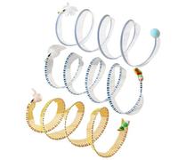 Cat Spiral Tunnel Toy 2pcs 25, 6 x 9, 8 dans Le Jouet de Chasse en Peluche spacieux en Forme de S pour Les Chats intérieurs, Lapins, Chiots (Bleu et Jaune)
