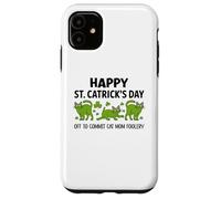 Cat St Patricks Off to Commit Cat Mom Foolery St Patrick's Coque pour iPhone 11