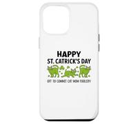 Cat St Patricks Off to Commit Cat Mom Foolery St Patrick's Coque pour iPhone 12 Pro Max